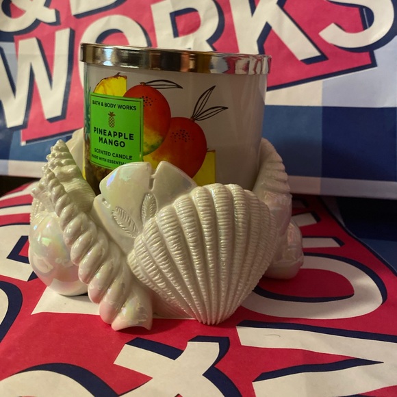 Bath & Body Works Accents Seashell Candle Holder Sea Shell Bath